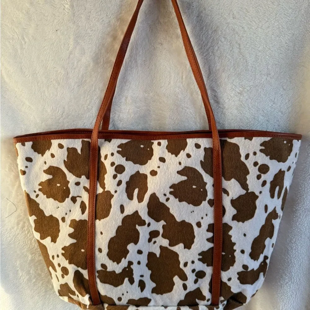 Tres Jolie Cow Print Tote
